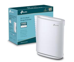 TP-Link RE900XD - Repetidor WiFi 6, AX6000, Doble Banda, Diseño Vertical | Amplificador de Señal WiFi. Puerto Ethernet. Compatible con EasyMesh. Botón WPS para Configuración Fácil. App Tether.