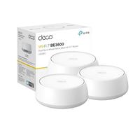 TP-Link Sistema Wi-Fi de Malla BE3600 WiFi 7 de Doble Banda (Deco BE23) | 4 transmisiones de 3.6 Gbps | Canales de 160 MHz | Cubre hasta 6.500 pies Cuadrados | 2 Puertos de 2.5G con Cable | VPN, MLO