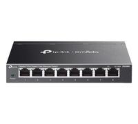TP-Link Switch Omada ES208G – Gestionado L2, 8 puertos Gigabit, montaje pared, Negro