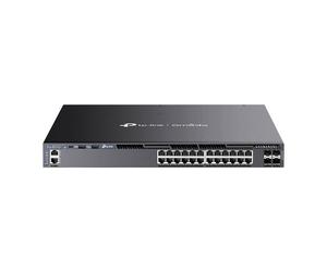 TP-Link Switch Omada SG6428XHP Gestionado L3, 24 Puertos Gigabit PoE+ 720W, 4 SFP+, Montaje Rack 1U, Negro