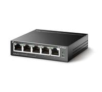 TP-Link Switch PoE de 5 Puertos 100 Mbps, 4 Puertos PoE Hasta 15.4 W Cada Uno y 41 W Total, Carcasa Metálica, Plug and Play, Ideal Para Vigilancia IP y Puntos de Acceso (TL-SF1005LP)