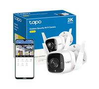 TP-Link Tapo 2K Outdoor Security Camera, Motion Detection, IP66 Weatherproof, Built-in Siren, 2-Way Audio, 3MP, Night Vision, Cloud &SD Card Storage, Works with Alexa & Google Home (Tapo C310)