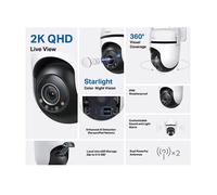 TP-Link Tapo C520WS Almohadilla Cámara de seguridad IP Interior y exterior 2560 x 1440 Pixeles Techo