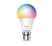 TP-Link Tapo Smart Bulb, Smart WiFi LED Light, B22, 8.7W, Works with Amazon Alexa(Echo and Echo Dot) and Google Home, Colour-Changeable, No Hub Required (Tapo L530B) [Energy Class F]