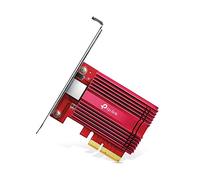 TP-Link Tarjeta de Red PCIe de 10 GB (TX401) PCIe a 10 Gigabit Ethernet, Compatible con Windows 11/10/8.1/8/7, Windows Servers 2019/2016/2012 R2 y Linux, Incluyendo un Cable Ethernet CAT6A