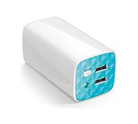 TP-Link TL-PB10400 - Batería portátil (10400 mAh, 1 Puerto USB de 5 V / 2 A y 1 Puerto USB de 5 V / 1 A, Linterna LED, Estuche de Viaje), Color Blanco