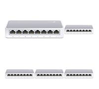 TP-Link TL-SF1008D Conmutador Fast Ethernet/Red/LAN de 8 Puertos (10/100 Mbps, Ajuste automático de Velocidad y dúplex, Plug and Play, MDI/MDIX automático, sin Ventilador) Blanco (Paquete de 5)