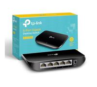 TP-Link TL-SG1005D, 5 Port Gigabit Ethernet Network Switch, Ethernet Splitter, Hub, Desktop and Wall-Mounting, Plastic Case, Plug and Play, Energy-Saving, Black