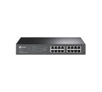 TP-Link TL-SG1016PE Gestionado L2 Gigabit Ethernet (10/100/1000) Energía sobre Ethernet (PoE) 1U Negro