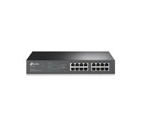 TP-Link TL-SG1016PE Gestionado L2 Gigabit Ethernet (10/100/1000) Energía sobre Ethernet (PoE) 1U Negro