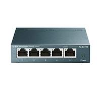 TP-Link TL-SG105 - Switch gigabit 5 Puertos 10/100/1000 Switch ethernet, Indicador del Estado, Acero Inoxidable con Super disipación de Calor, IGMP snooping, QoS