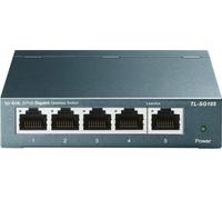 TP-Link TL-SG105 - Switch gigabit 5 Puertos 10/100/1000 Switch ethernet, Indicador del Estado, Acero Inoxidable con Super disipación de Calor, IGMP snooping, QoS