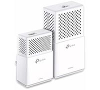 TP-Link TL-WPA7510-KIT (DE) AV1000 WLAN, AC750 (hasta 300 Mbit/s a 2,4 GHz y 433 Mbit/s a 5 GHz), adaptador de red Gigabit Powerline (2 puertos Gigabit, ideal para HDTV, versión alemana), color blanco
