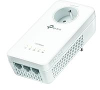 TP-Link TL-WPA8635P(BE) AV1300 AC1200 Gigabit WLAN WiFi Powerline Adaptador con toma de corriente (Wifi Clone, MU-MIMO, control de aplicaciones, 3 puertos Gigabit, Plug & Play, Modo AP, transmisión de