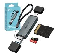 TP-Link UA430D - Lector de Tarjetas USB C y USB 3.0 Dual Conector, Card Reader, Compatible con SD/Micro SD/SDHC/SDXC/TF, Lectura Simultánea para iPhone 17 Pro MAX iPad Macbook Galaxy S25 S24 Windows
