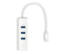 TP-Link UE330C Hub USB-C con Adaptador Gigabit LAN, 3 Puertos USB-A 3.0, Adaptador de Red USB-C a Ethernet, Compatible con Ordenadores portátiles, MacBook, Chromebook, Ordenadores portátiles Linux,