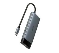 TP-LINK UH5020C - Hub USB Tipo C de 5 Puertos Ultra, Pantalla Multimedia de Alta definición, Potente Carga rápida de 100 W, Transferencia de Datos SuperSpeed de 5 Gbps, Cable Trenzado, Almacenamiento