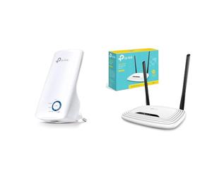 TP-LinkTP-Link TL-WR841N - WiFi Router inalámbrico, 300 Mbps de Velocidad WiFi, Antenas de 5 dBi + N300 Tl-WA850RE - Repetidor Extensor de Red WiFi, Blanco