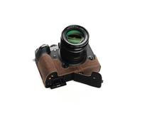 TP original auténtica de cuero media cámara caso bolsa de la cubierta para FUJIFILM XH1 X-H1 inferior abierto Tan color