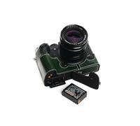 TP Original Genuino de Cuero Medio de la cámara Cubierta del Bolso de la Caja para FUJIFILM XH1 X-H1 Abajo Color Verde Abierto