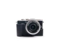 TP original genuino hecho a mano de cuero genuino Half Camera Case Bag para Olympus EPL9 E-PL9 color negro