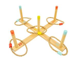TP Toys Anillo de Madera Toss Game FSC Outdoor Fairground Game for Kids Ages 3+ Fun 2-4+ Player Classic Ring Toss Game for Indoor or Outdoor Play