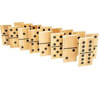 TP Toys Giant Wooden Dominoes Outdoor Family Game for Kids Ages 3+ with 28 Hand-Crafted Premium Tiles for Indoor or Outdoor Play Made with FSC Wood