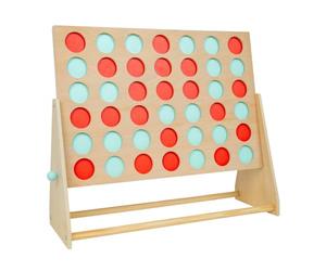 TP Toys Giant Wooden 4 in a Row Outdoor Garden Game for Kids Ages 3+ Fun 1-4 Player Giant Connect 4 Game for Indoor or Outdoor Play