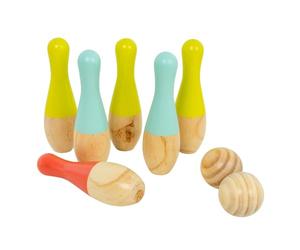 TP Toys Juego de Skittles de Madera para Exteriores con certificación FSC, para niños de Edades 3 + diversión 2 + Jugadores, Juego clásico para Interiores o Exteriores