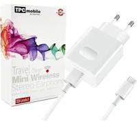 TPC Mobile Cargador de Red Super Charge 40W + Cable USB Tipo C para Huawei P40 Lite, P40 Pro, P30 Pro, Mate 40