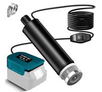 TPDL Bomba de agua para inodoro, bomba de sumidero compatible con batería Makita de 18 V, bomba de transferencia de 120 W y 12 V con cable de 5 m, bomba de succión de aceite portátil, pistola de