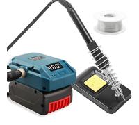 TPDL - Soldador inalámbrico para Bosch Professional 18V Sistema GBA, 60 W, temperatura ajustable 51-480 °C, con interruptor ON/OFF, soporte y alambre de soldadura 50 g