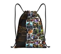 TPDODON Mochila deportiva con cordón de Edward Bella Jacob de la saga Crepúsculo, color negro, ideal para gimnasio, senderismo y senderismo.