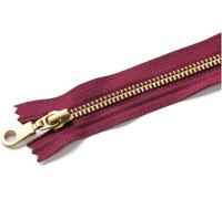 TPDRKOWJX Cremalleras de Metal, Costura, 1 Pieza 5# Cremallera con Dientes Dorados 20 a 50 cm Cierre automático, Bolsa Bricolaje, Bolso, Botas, Accesorios Cremallera,(D Wine,25cm)(D Wine,50cm)