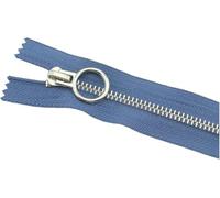 TPDRKOWJX Cremalleras de Metal, Costura, 2 Piezas 5# Cremallera 20 cm Diente Plateado Cierre automático Círculo Deslizante for Coser Ropa,(Rojo)(Peacock Blue)