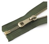 TPDRKOWJX Cremalleras de Metal, Cremallera, Extremo Abierto, for Coser, Invisibles, 5#(Wit,75cm)(Army Green,85cm)