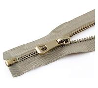 TPDRKOWJX Cremalleras de Metal, Cremallera, Extremo Abierto, for Coser, Invisibles, 5#(Wit,75cm)(Khaki,55cm)
