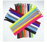 TPDRKOWJX Cremalleras de Metal, Cremalleras, 100 Piezas Cremallera Bobina Nailon Cerrada Adecuada for Ropa Cremallera 20 Colores (55 cm)(55cm)