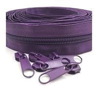 TPDRKOWJX Cremalleras de Metal, Cremalleras, #5 32.8 ft 24 Colores Bobina Nailon por The Yard con 10 Deslizadores for Costura DIY, Manualidades, Bolsas Cremallera (Plomo 316)(193 Vatican)