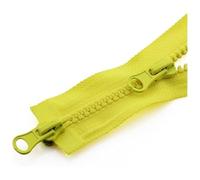 TPDRKOWJX Cremalleras de Metal, Cremalleras, 5 Piezas con Cremallera bidireccional, Doble, Cierre automático Extremo Abierto, Abierta (Rojo, 120 cm)(Yellow,80CM)