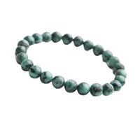 TPDRKOWJX Pulsera de cuentas, pulsera redondas cristal esmeralda verde natural genuina 7 mm, 8, 9, 10, piedras preciosas for mujer, más rara, joyería wanglan(11mm)