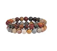 TPDRKOWJX Pulsera De Cuentas, Pulseras Ágatas Rojas for Mujeres Hombres Piedra Lunar Natural Botswana Locas Aventurina Ojo Tigre Conjunto Joyería wanglan(19cm-No.9)