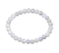 TPDRKOWJX Pulsera De Cuentas,Pulseras Mujer Piedra Lunar Arco Iris Natural Brazaletes Luz Azul for Hombres Energía Redondas Joyería Hecha A Mano Regalo wanglan(Beads 6mm-16cm 6.3inch)