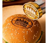 TPFOON Sello Personalizado para Hamburguesas, Plancha para Marcar Hamburguesas, Plancha para Marcar Pan, Plancha para Marcar Barbacoas, Plancha para Marcar Alimentos