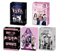 TPFRUPGD 5 Pack/275 Pcs Lomo Card Kpop Photocards Greeting Card with Postcards Box for Blackpink