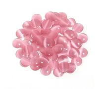 TPIONEER Lote de 10 a 30 Cuentas de cabujón de Ojo de Gato de Piedra Natural (6 a 14 mm), espaciadoras Redondas fabricación de Joyas, Accesorios de Bricolaje.