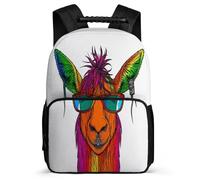 TPISLI Backpack Alpaca Bonita Kids Schoolbag Adjustable Straps,Mochila Estampado Animal Escolar Kawaii Bookbag Mochila De Gran Capacidad School Travel Laptop Regalo Para Niños