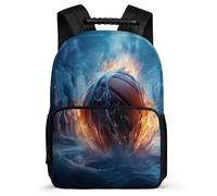 TPISLI Backpack Kids Baloncesto de hielo y fuego Schoolbag Adjustable Straps,Mochila Amante del boxeo Escolar Kawaii Bookbag Mochila De Gran Capacidad School Travel Laptop Bookbag Regalo Para Niños