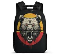 TPISLI Backpack Oso Kids Schoolbag Adjustable Straps,Mochila Tema de Bandera Alemana Escolar Kawaii Bookbag Mochila De Gran Capacidad School Travel Laptop Regalo Para Niños