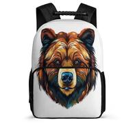 TPISLI Backpack Patrón de Oso Kids Schoolbag Adjustable Straps,Mochila Estampado Animal Escolar Kawaii Bookbag Mochila De Gran Capacidad School Travel Laptop Regalo Para Niños